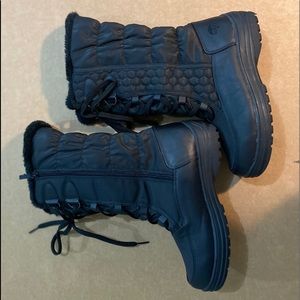 Tall blk zip up boots s-8